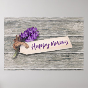 Póster Rustic Happy Norooz Hyacinth - Poster