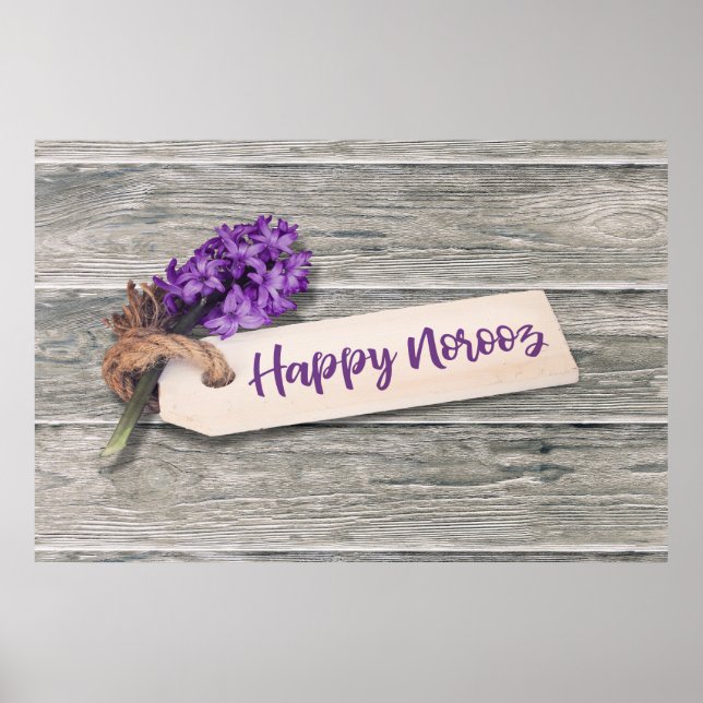Póster Rustic Happy Norooz Hyacinth - Poster (Frente)