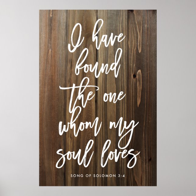 Póster Rustic I have Found the One Whom My Soul Loves (Frente)