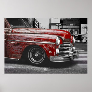 Póster Rustic Red Truck Photo