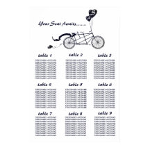 Rustic Tandem Bicycle Wedding Seating Chart