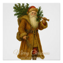 Rustic Vintage Santa | Festividad victoriana clási
