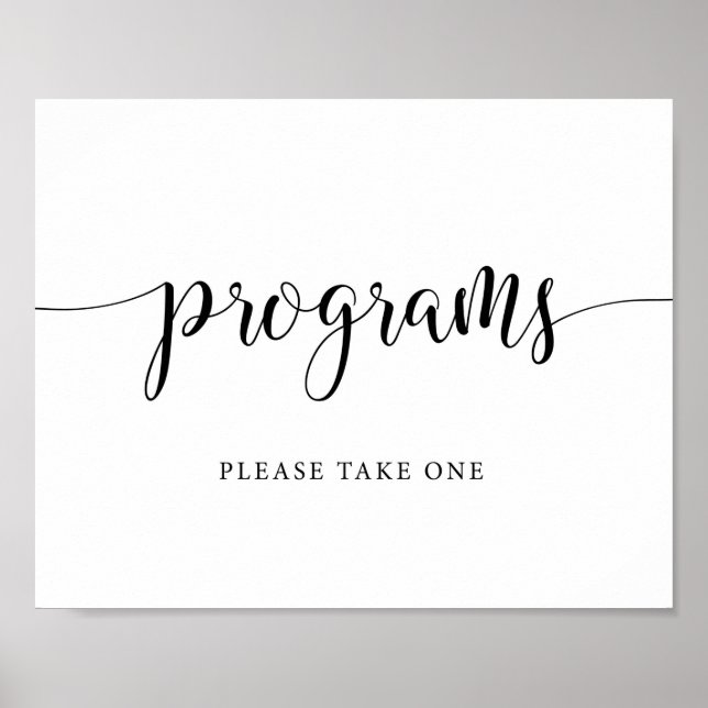 Póster Rustic Wedding Ceremony Program Sign (Frente)