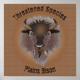 Póster Rustic Western Plains Bison