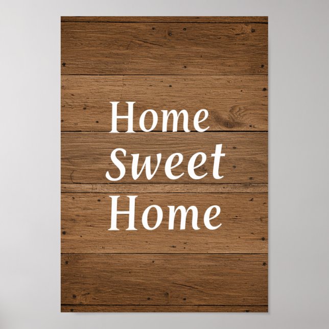 Póster Rustic Wood Grain Wall Art (Frente)