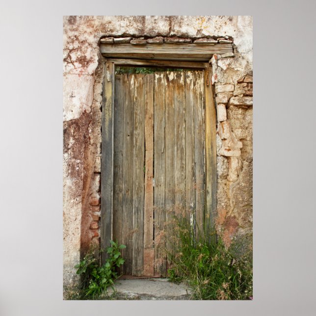 Póster Rustic Wooden Doorway In Mexico (Frente)