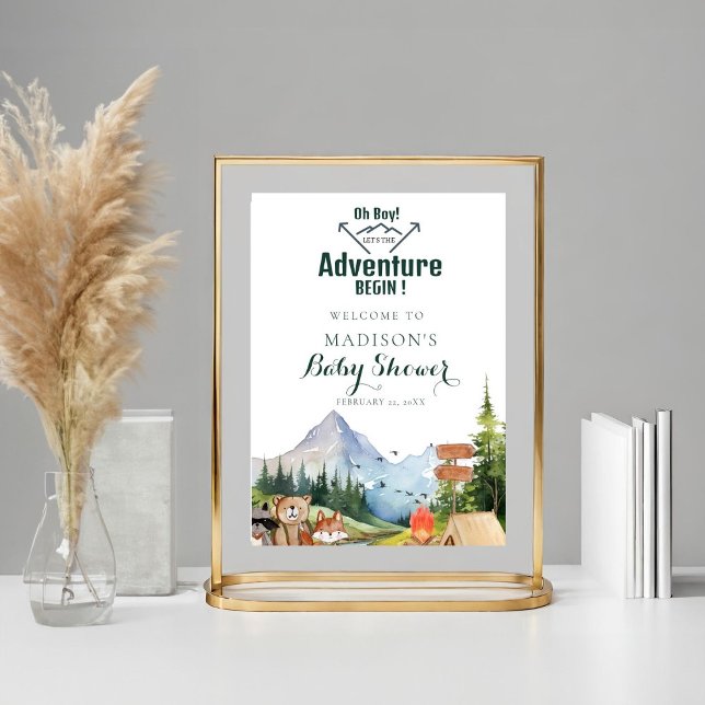 Póster Rústica ducha de animales de bosque favorece el Ró (Subido por el creador)