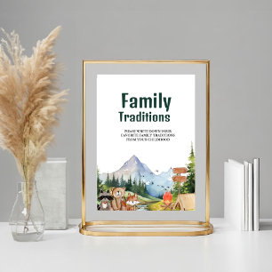 Póster Rústica familia Woodland Tradiciones señalización