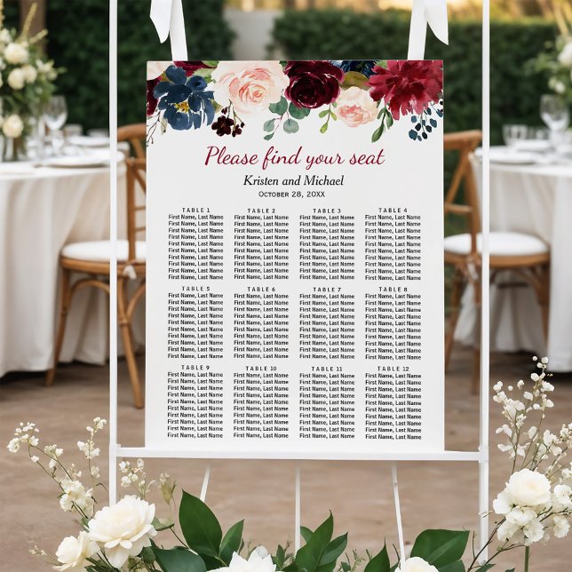 Póster Rústica tabla de asientos de Boda floral de arborg (Subido por el creador)