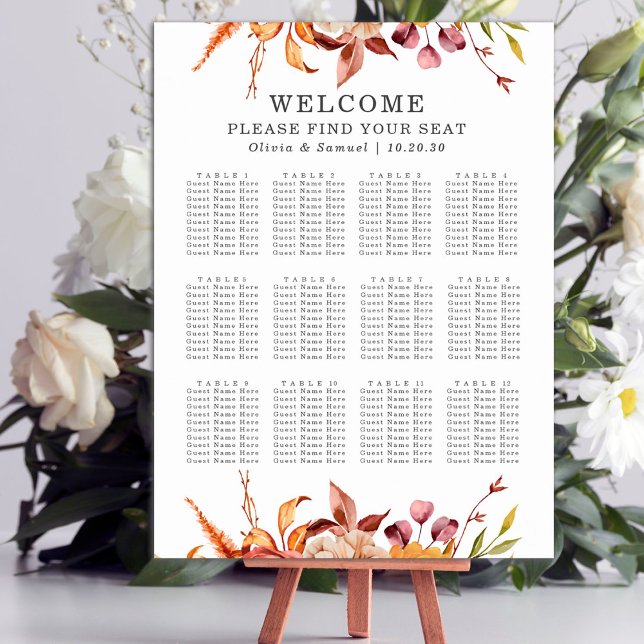 Póster Rústica tabla de asientos de la recepción de bodas (Subido por el creador)