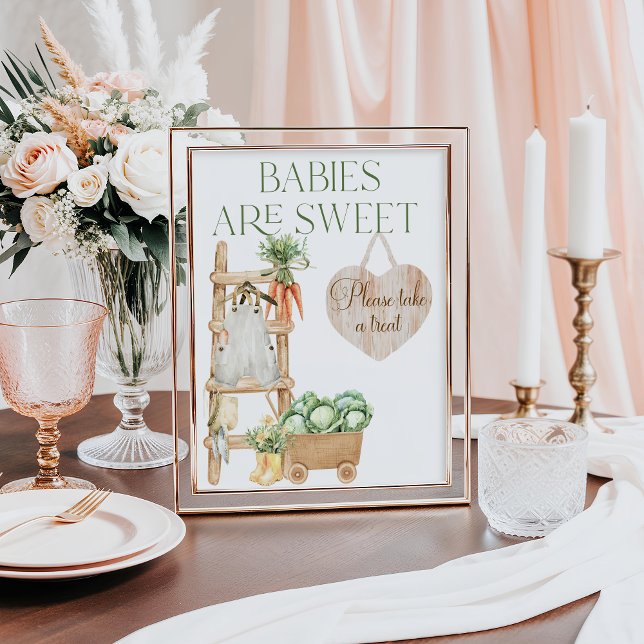 Póster Rústico Baby Shower Sweet Bar de la granja local (Subido por el creador)