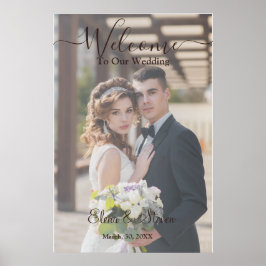 Póster Rústico Boda floral 3D elegante