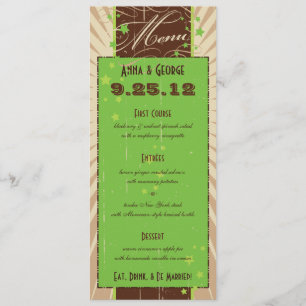 Poster Rústico: Menú de bodas personalizadas verde