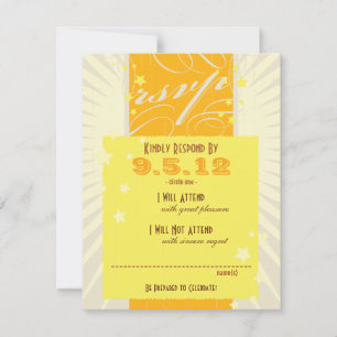Póster Rústico: Respuesta de Boda Sol Tropical