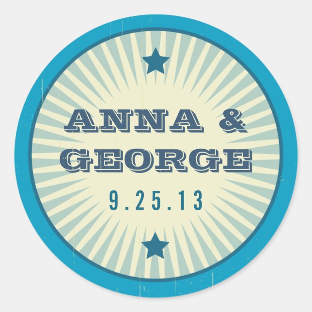 Poster Rústico: Sello de Pegatina Sandy Beach (Anverso)