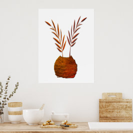 Póster Rústico Vase Cobre Look Boho Brands