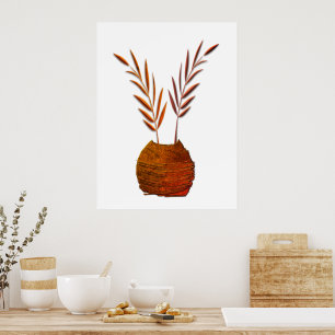 Póster Rústico Vase Cobre Look Boho Brands
