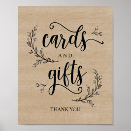 Póster Rústico Vines Bodas y Regalos Poster de Rótulo