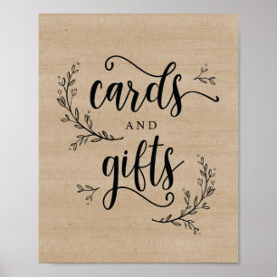 Póster Rústico Vines Bodas y Regalos Poster de Rótulo