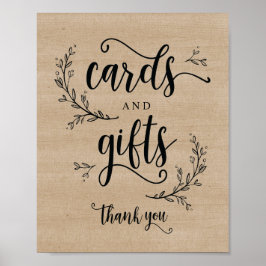 Póster Rústico Vines Bodas y Regalos Poster de Rótulo