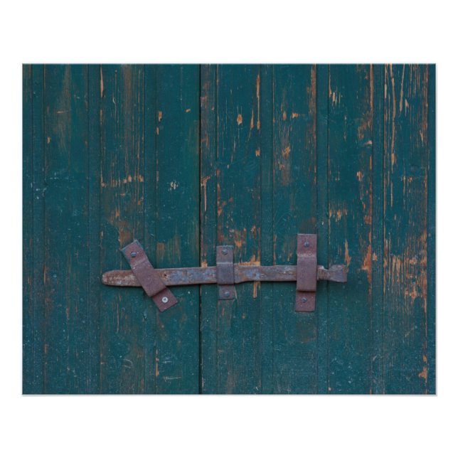 Póster Rusty Latón De Puerta En La Puerta Verde (Anverso)