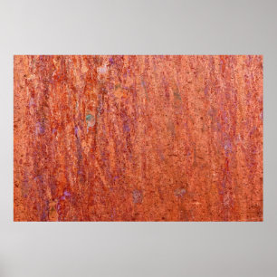 Póster Rusty metal plate etched by corrosionabstract, age