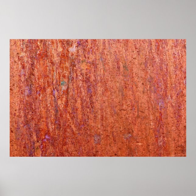 Póster Rusty metal plate etched by corrosionabstract, age (Frente)