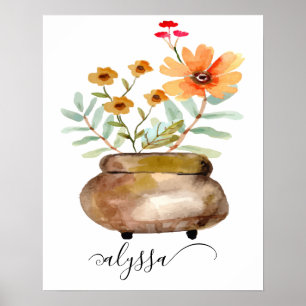 Póster Rusty Rosa Flores Rosa Rusty Nombre de guión moder