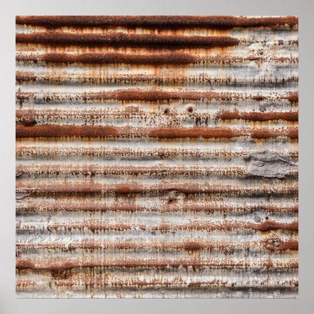 Póster Rusty vintage Metalizado (Frente)