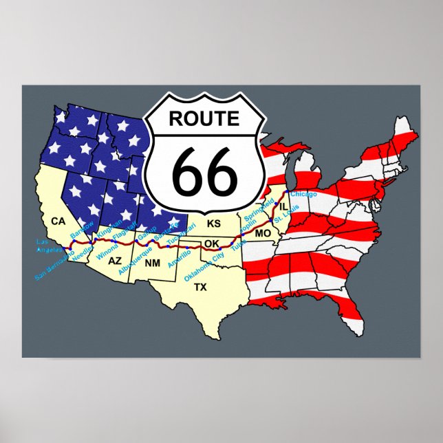 Póster Ruta 66 (Frente)