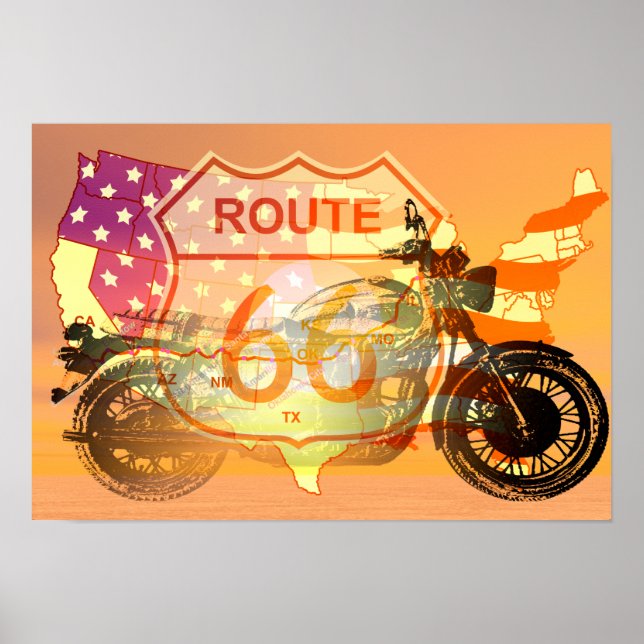 Póster Ruta 66 (Frente)