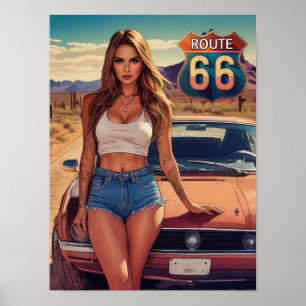 PÓSTER RUTA 66 A SUEÑO
