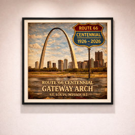 Póster Ruta 66 Arco Gateway de San Luis