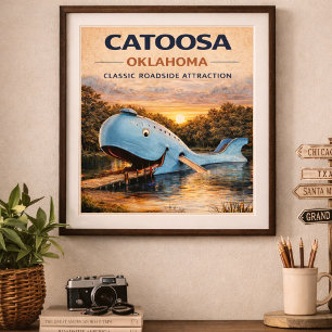 Póster Ruta 66 Catoosa Oklahoma Patrimonio del Frente Mar