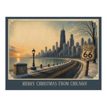 Ruta 66 de Chicago Skyline Escape Navideño