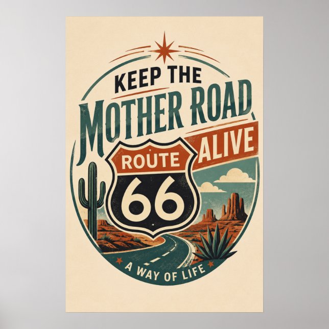 Póster Ruta 66 Madre Viva (Frente)