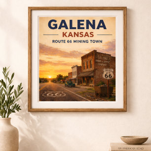 Póster Ruta 66 Patrimonio de la Ciudad Minera de Galena