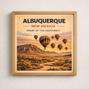 Póster Ruta 66 Patrimonio del Suroeste de Albuquerque