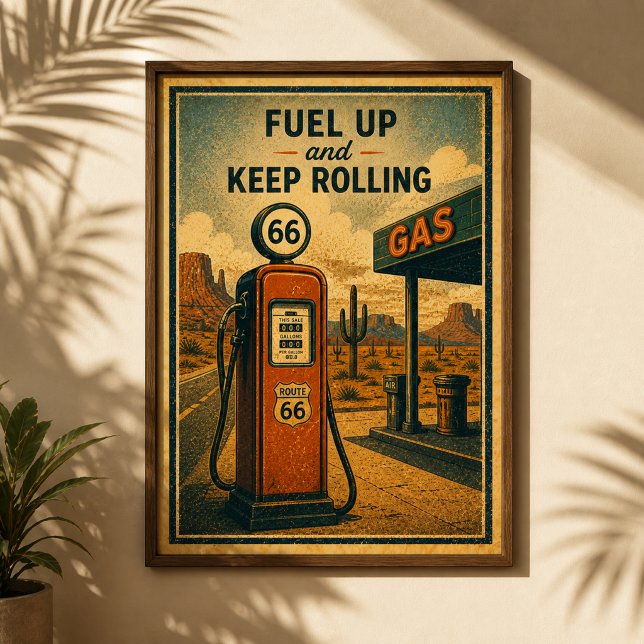 Póster Ruta 66 Recarga Combustible Desierto Drive (Subido por el creador)