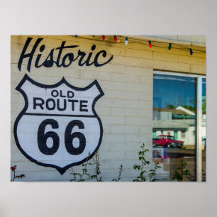 Póster Ruta 66 Rótulo
