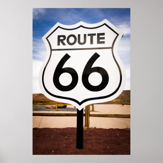 Póster Ruta 66, señalización vial, Arizona (Frente)