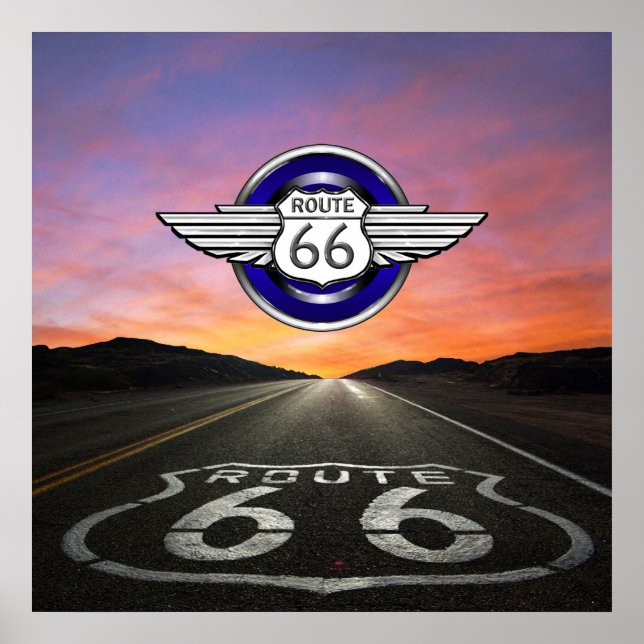 Póster Ruta 66 - Vintage / Classic - SRF (Frente)