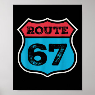Póster Ruta Antigua 67 Cumpleaños 67 Meme Años 80 
