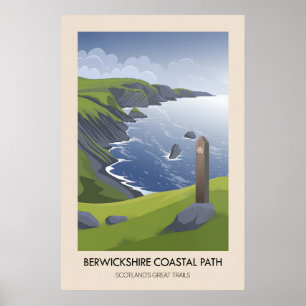 Póster Ruta Costera de Berwickshire Grandes Rutas de Esco