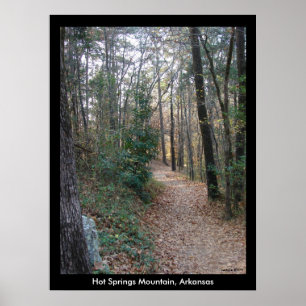 Póster Ruta de Arkansas de Hot Springs Mountain de gran t