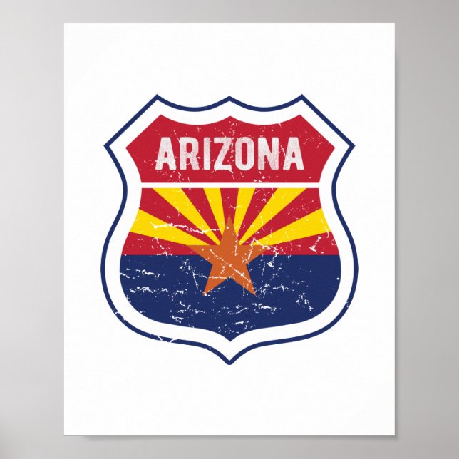 Póster Ruta de Bandera de Arizona 66 (Frente)