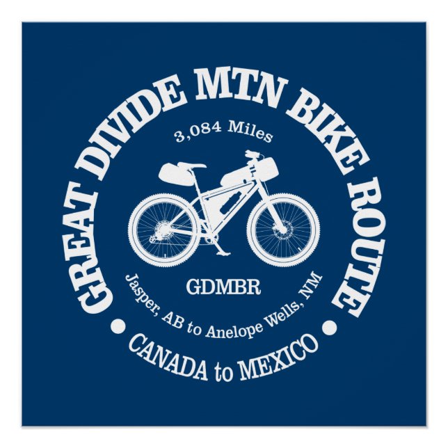 Póster Ruta de Bicicleta de Montaña de Gran División (MTB (Anverso)