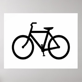 Póster Ruta de Bicicleta Negra