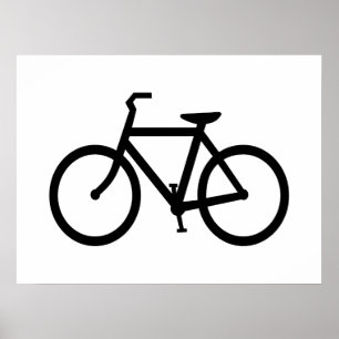 Póster Ruta de Bicicleta Negra