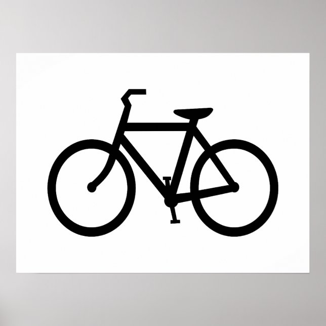 Póster Ruta de Bicicleta Negra (Frente)